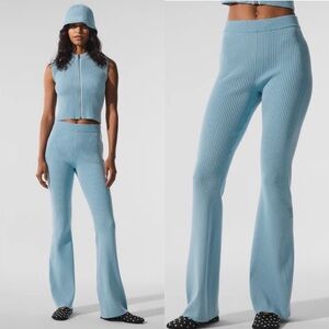 Alo Yoga Denim Knit High Waist Flare Pant